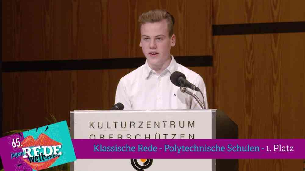 Read more about the article 1. Platz Klassische Rede – Polytechnische Schulen 2018