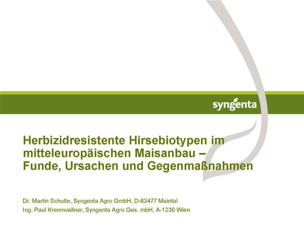 Read more about the article Herbizidresistente Hirsebiotypen im mitteleuropäischen Maisanbau