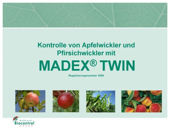 Kontolle von Apfelwickler und Pfirsichwickler mit MadexTwin