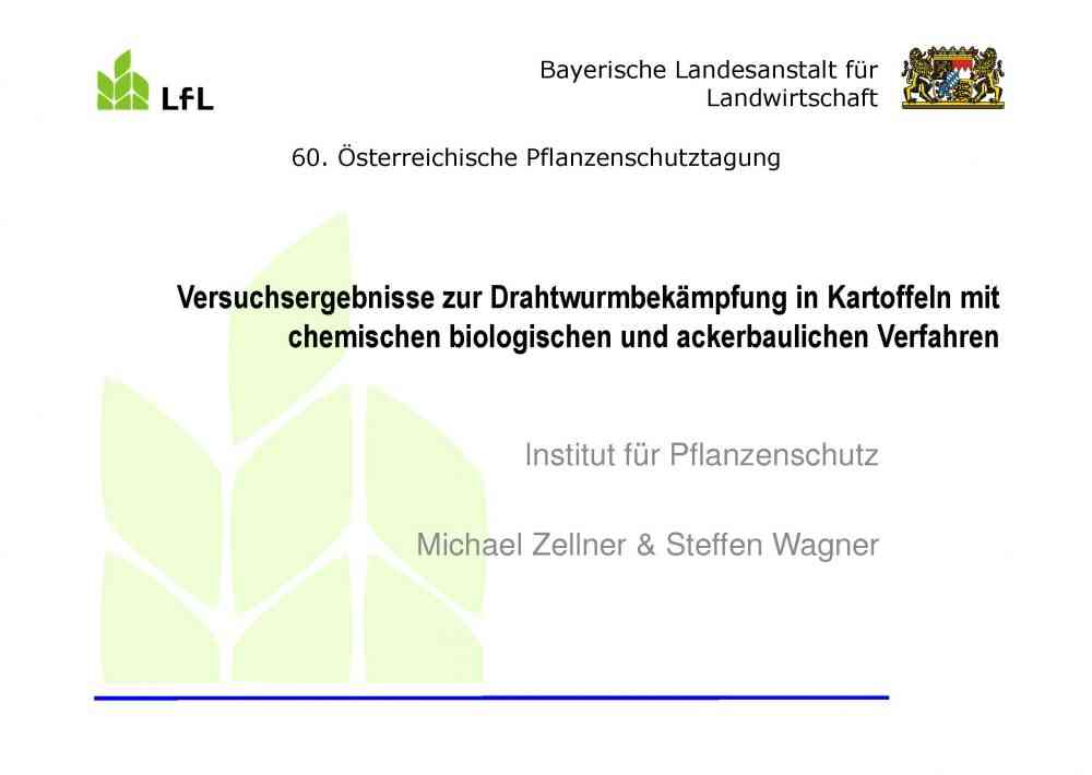 Read more about the article Versuchsergebnisse zur Drahtwurmbekämpfung in Kartoffeln