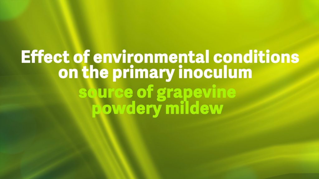 Effect of environmental conditions on the primary inoculum source