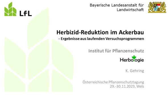 Herbizid-Reduktion im Ackerbau