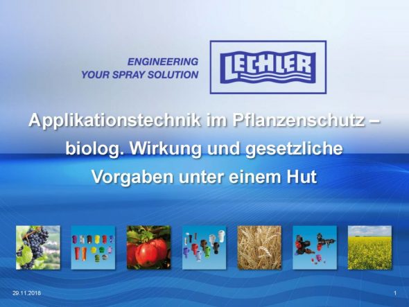 Applikationstechnik im Pflanzenschutz