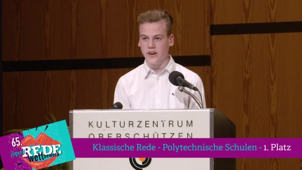 1. Platz Klassische Rede – Polytechnische Schulen 2018