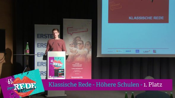 1. Platz Klassische Rede Höhere Schulen