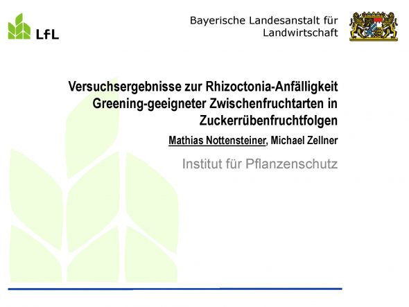 Versuchsergebnisse zur Rhizoctonia-Anfälligkeit