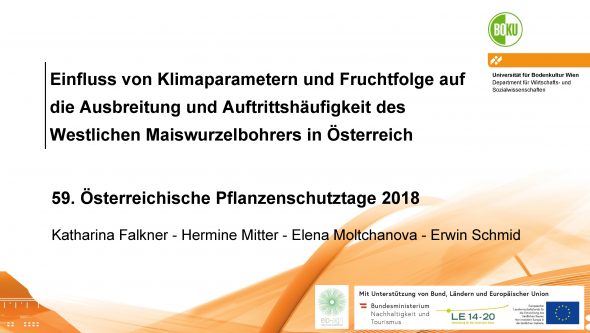 Einfluss von Klimaparameter auf die Ausbreitung des Maiswurzelbohrers