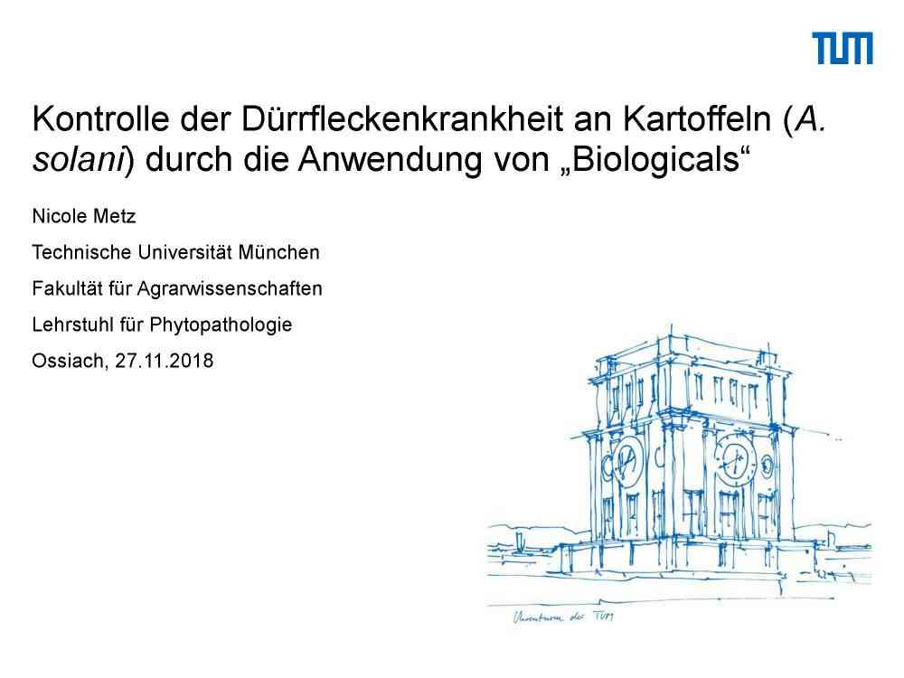Mehr über den Artikel erfahren Kontrolle der Dürrfleckenkrankheit an Kartoffeln