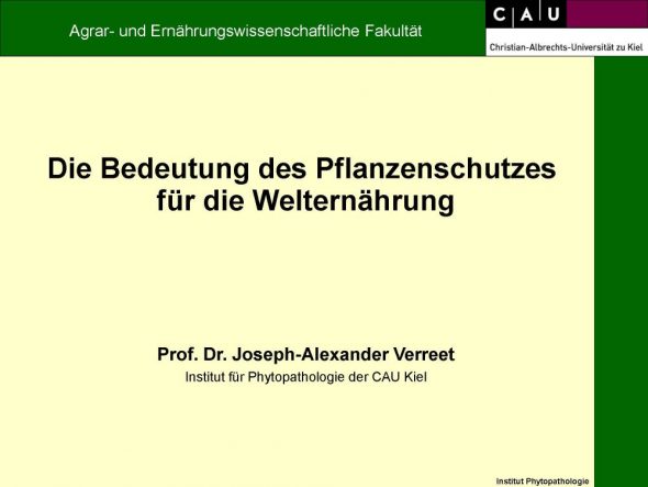 Die Bedeutung des Pflanzenschutzes für die Welternährung