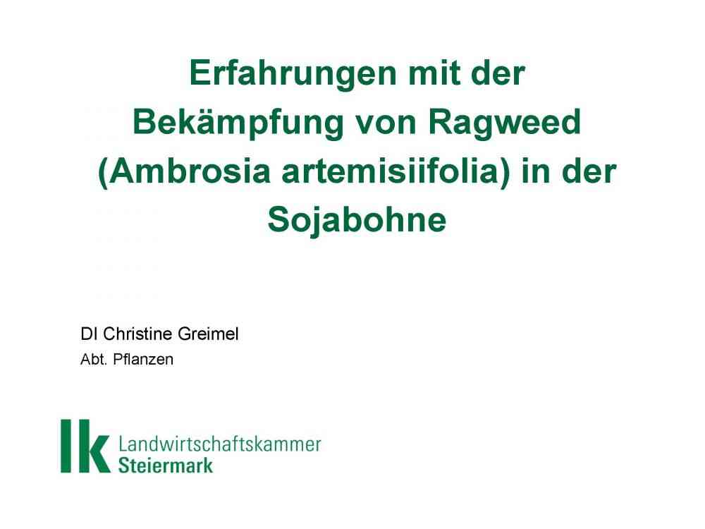 Read more about the article Erfahrungen mit der Bekämpfung von Ragweed