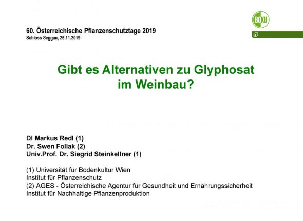 Gibt es Alternativen zu Glyphosat im Weinbau?