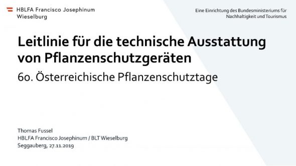 Leitlinie für die technische Ausstattungvon Pflanzenschutzgeräten