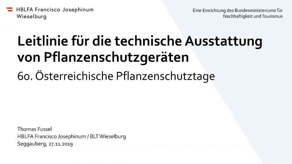 Read more about the article Leitlinie für die technische Ausstattungvon Pflanzenschutzgeräten