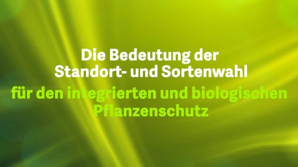 Die Bedeutung der Standort- und Sortenwahl für den Pflanzenschutz