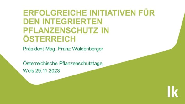 Erfolgreiche Initiativen für den Integrierten Pflanzenschutz in Österreich