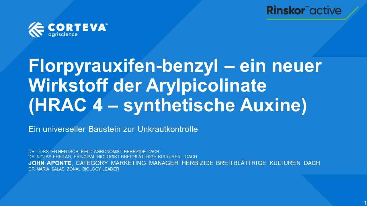 Read more about the article Florpyrauxifen-benzyl – ein neuer Wirkstoff der Arylpicolinate