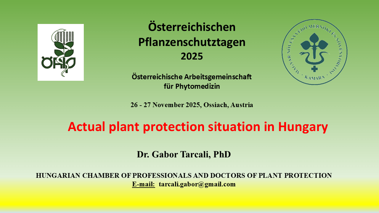 Mehr über den Artikel erfahren Actual plant protection situation in Hungary