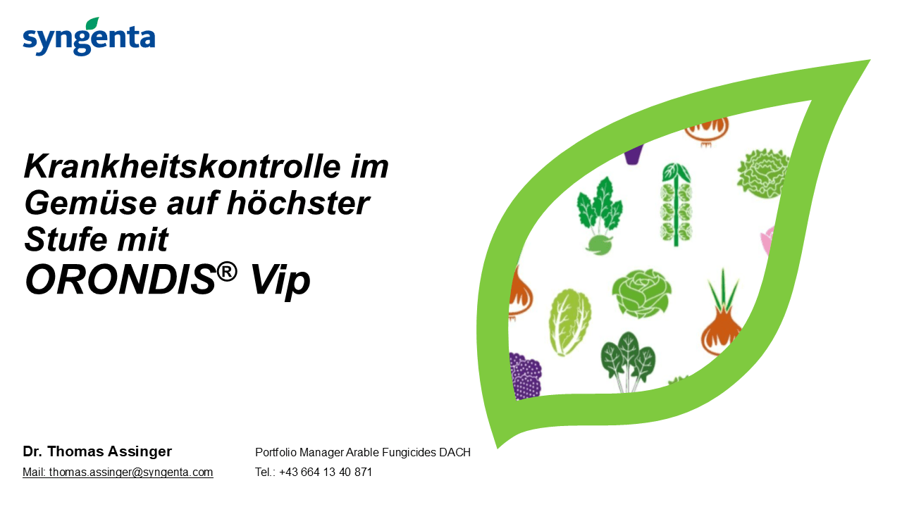 Mehr über den Artikel erfahren Krankheitskontrolle im Gemüse auf höchster Stufe mit ORONDIS® Vip