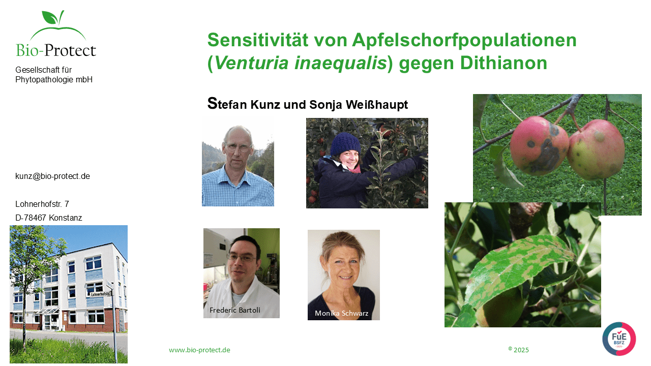 Mehr über den Artikel erfahren Sensitivität von Apfelschorfpopulationen