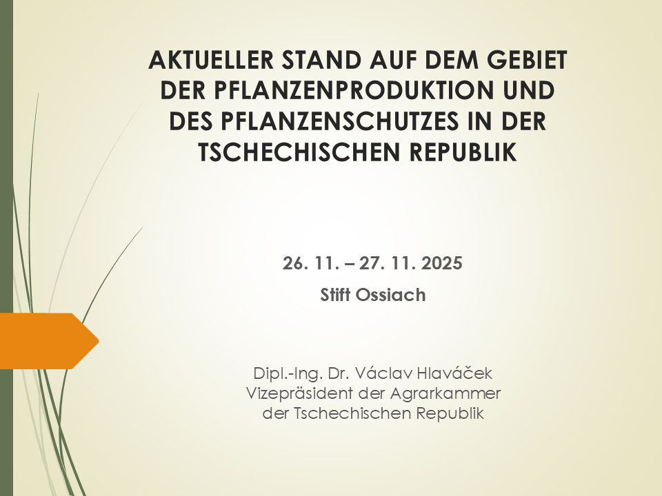 Mehr über den Artikel erfahren AKTUELLER STAND AUF DEM GEBIET DER PFLANZENPRODUKTION UND DES PFLANZENSCHUTZES IN DER TSCHECHISCHEN REPUBLIK